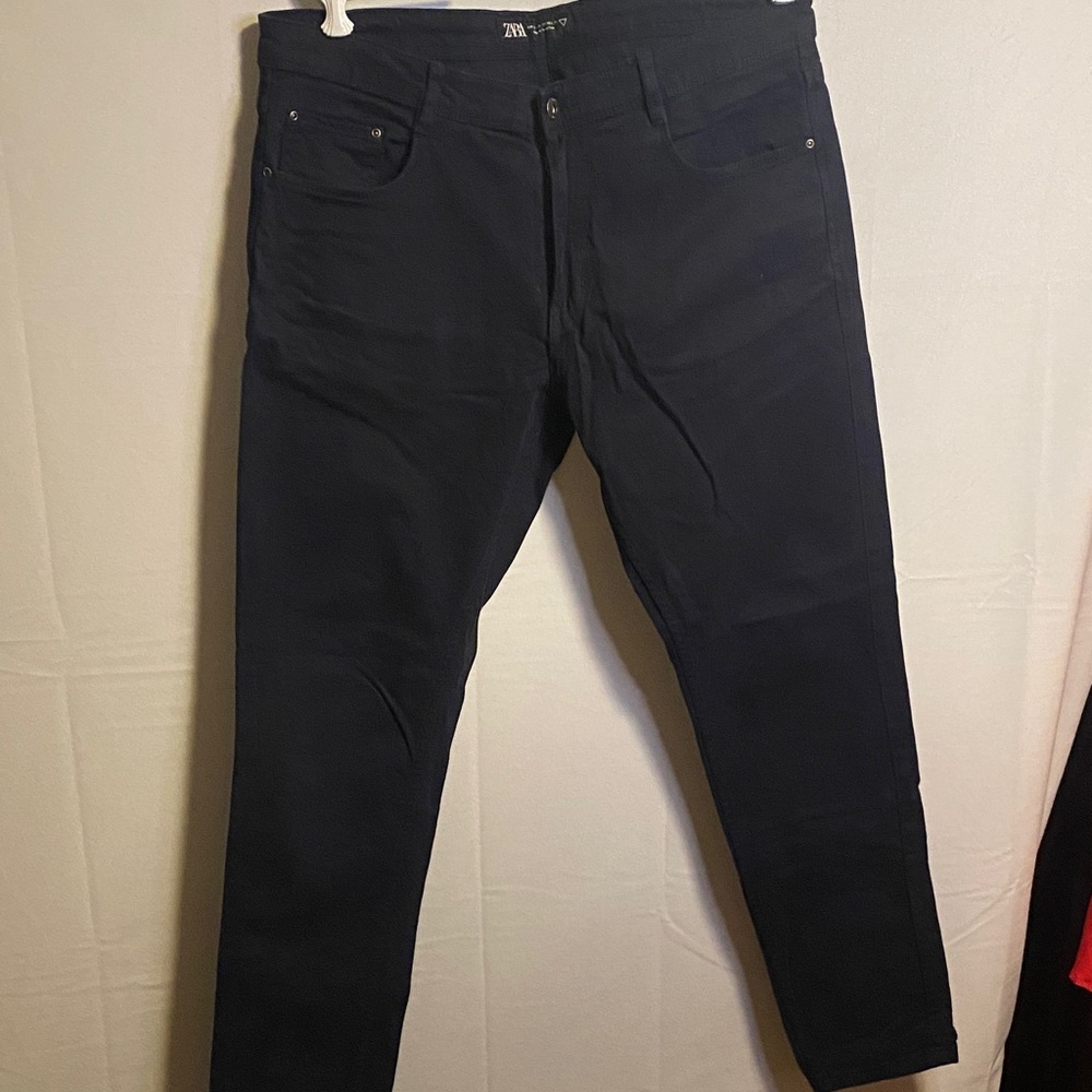 Zara Men's Dark Blue Slim Jeans